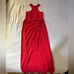 Wild Fable Bright Coral Matching Set. Ribbed tank and maxi skirt with slit